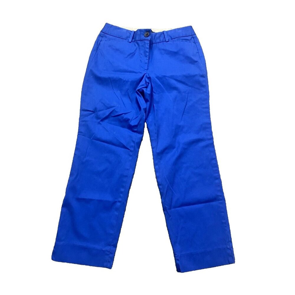 Talbots The Perfect Crop Curvy Trouser Blue Size 2 2242